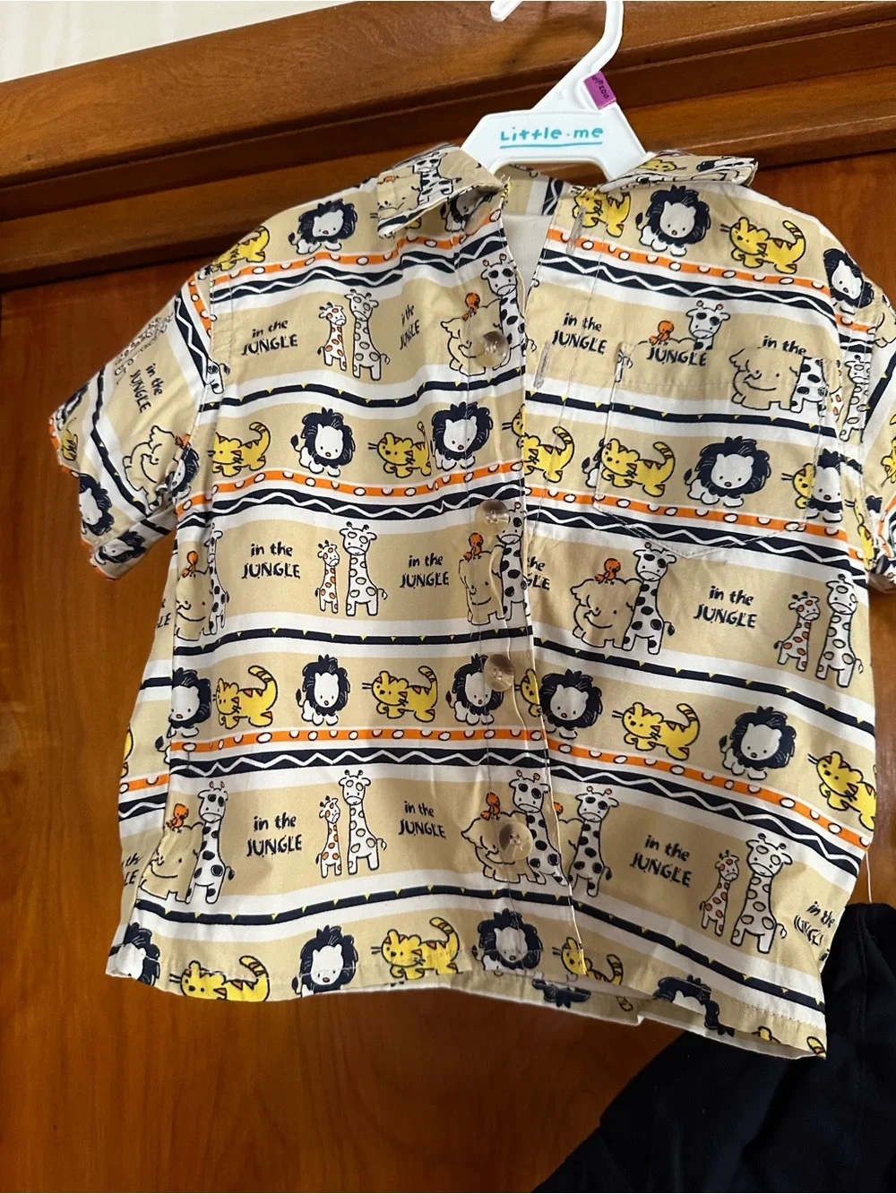 Cradle Togs Safari 4 Pc Outfit NWT 18M Jungle Animal Shirt Hat Pants Set